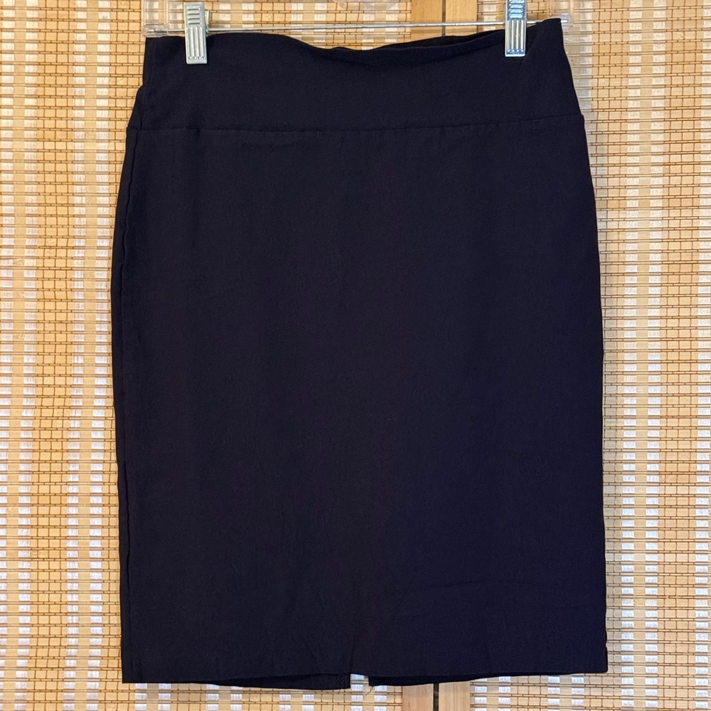 ABN Navy Blue Stretch Pencil Skirt Size M Knee Length Professional Office Wear